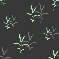 seamless pattern with green leaves