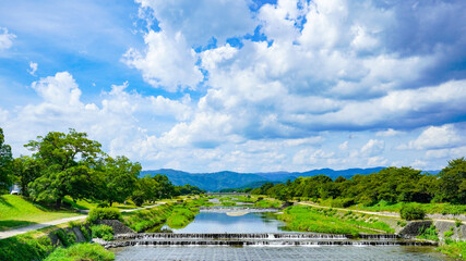 京都鴨川夏の風情