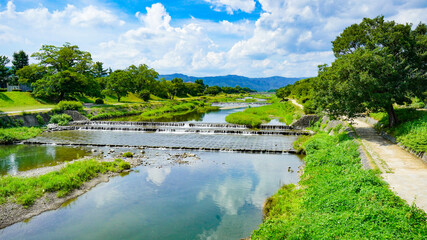 京都鴨川夏の風情