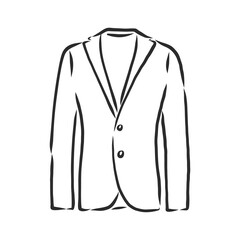 Vector illustration men's jacket. Clothes in business style, Vector illustration men's double-breasted jacket. Clothes in business style