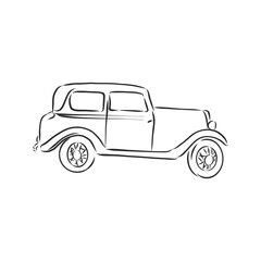 retro car vector logo design template. transport or vehicle icon.