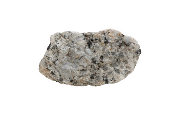 A piece of granite stone isolated on white background.