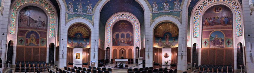 Interior of the church at st peter of Galicantu