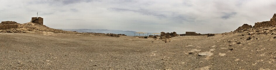 A view of the Desert at Masada in Israel