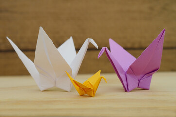 Origami cranes