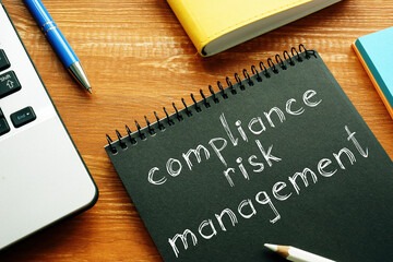 Compliance risk management is shown on the conceptual business photo