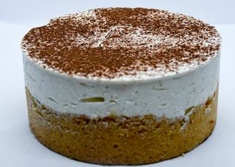 Dessert with whipped cream, biscuit, banana and dulce de leche called Banoff