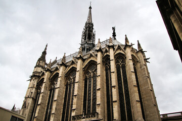 A view of Sainte Chappel in Paris