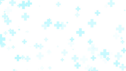 Medical health blue cross pattern white background. Abstract healthcare technology and science concept.