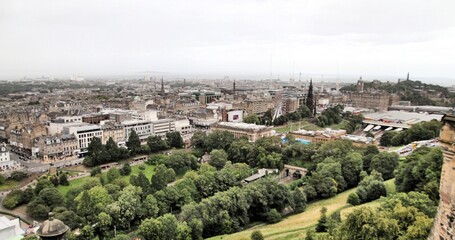 A panoramic view of Edinburgh