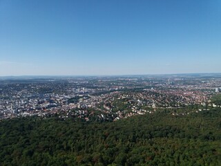 Fototapeta na wymiar Stuttgart von oben