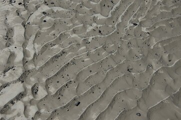 White sand texture. Sand mining background.