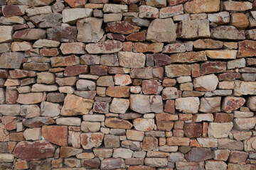 Ancient Roman stone house wall