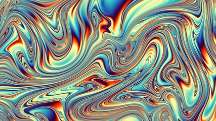 Obraz premium Wavy abstract futuristic background. Horizontal pattern.