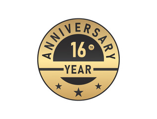 16 years anniversary image vector logotype 
