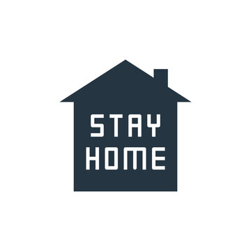 stayhome icon. Glyph stayhome icon for website design and mobile, app development, print. stayhome icon from filled virus transmission collection isolated on white background..