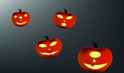 alien pumpkins for Halloween