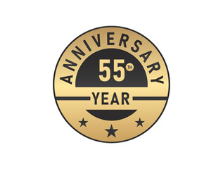 55 years anniversary image vector logotype 