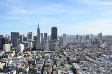 Downtown San Fransisco California Business district skyline