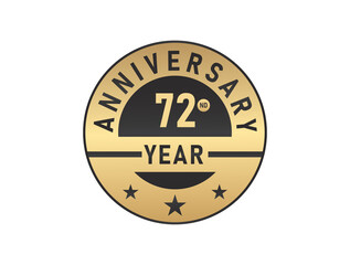 72 years anniversary image vector logotype 