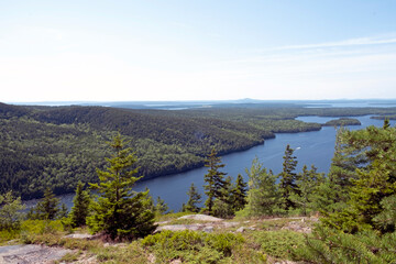 Obraz premium View from Beech Mountain, Acadia National Park, USA, Maine.
