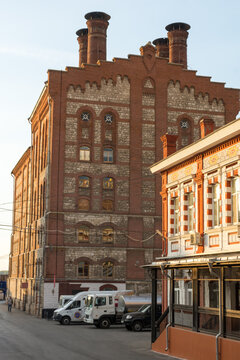 Pipes of the old brewery in Samara