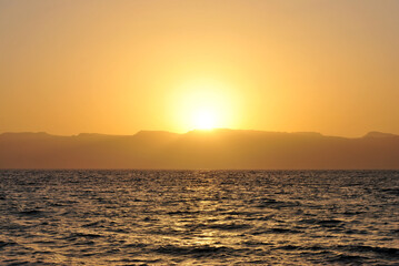 Sunset over the Red sea