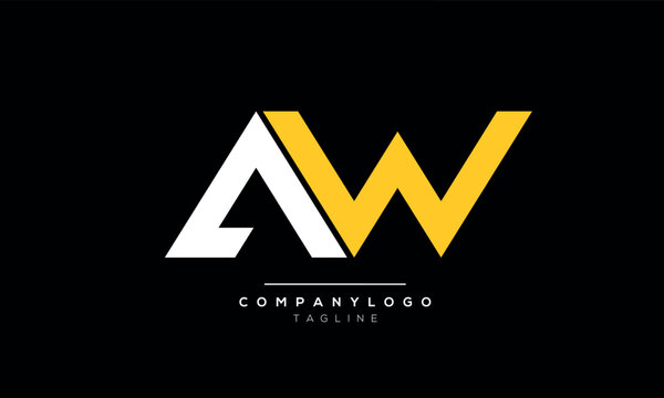 Alphabet letters Initials Monogram logo AW,WA