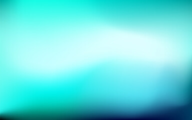 Abstract Gradient teal blue background. Blurred turquoise green water backdrop for your graphic design, banner, summer, winter or aqua poster, website