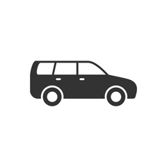 Wagon car glyph icon or vehicle concept