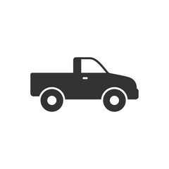 Pick-up car glyph icon or SUV vehicle