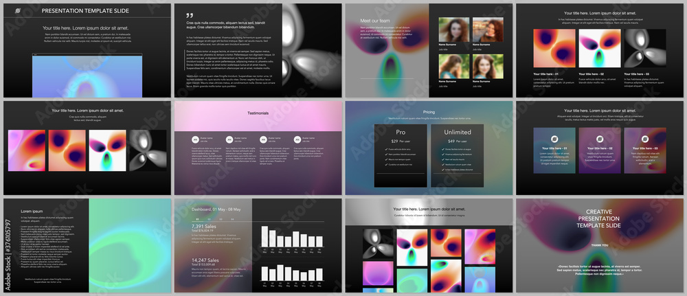Wall mural vector templates for website design, presentations, portfolio. templates for presentation slides, fl
