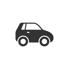 Compact car glyph icon or vehicle concept