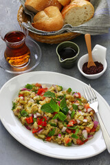 Turkish eggplant salad called Patlican Salatasi.