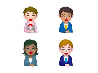 参B_上半身まとめ04_多国籍笑顔2