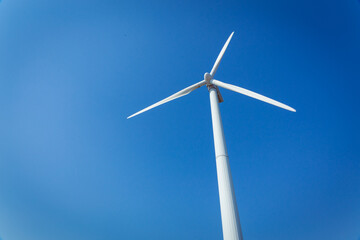 wind turbine generating electricity