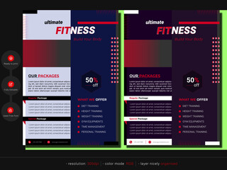 Ultimate fitness gym flyer template