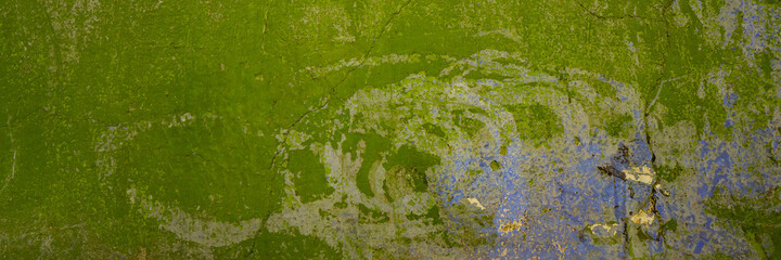 Fototapeta premium surface of the wall cement plaster covered with cracks and old paint.