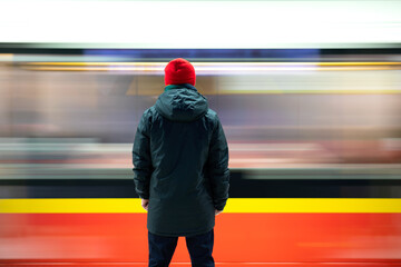 Man at the subway station.