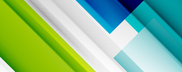 Obraz premium Geometric abstract backgrounds with shadow lines, modern forms, rectangles, squares and fluid gradients. Bright colorful stripes cool backdrops