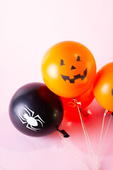Halloween scene with balloons