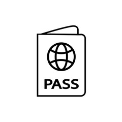 Pass document icon. Pass document .Vector illustration eps 10