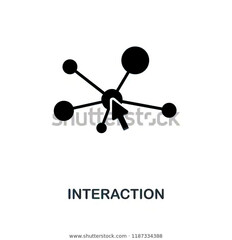 Icon cursor clicking on the interaction. Vector illustration eps 10