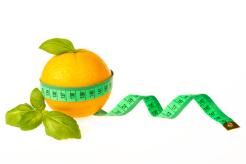 Body tape measure and orange.