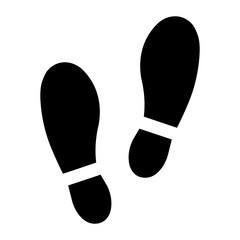Icon pair of human footprints. Vector illustration eps 10.