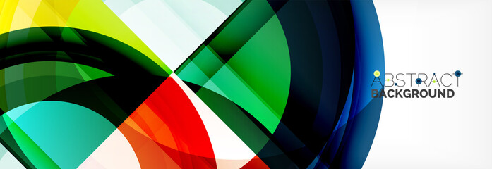 Obraz premium Round shapes, triangles and circles. Modern abstract background
