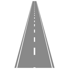 Gray road icon with white stripes. Vector illustration eps 10