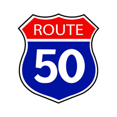Route icon 50. Route icon. Vector illustration eps 10