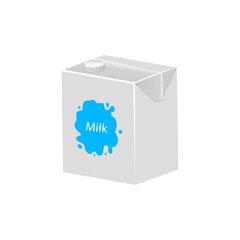 Milk realistic packaging icon. Vector illustration eps 10