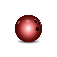 Realistic bowling ball icon. Vector illustration eps 10